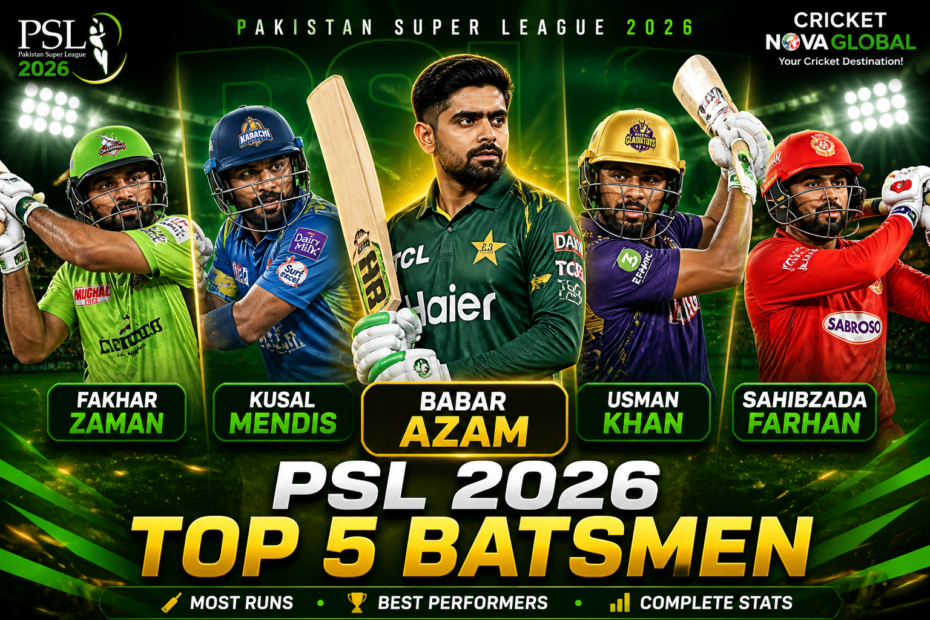 PSL 2026 Top Batsmen List – Most Runs, Best Performances & Stats